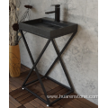 Shanxi black granite pedestal sink